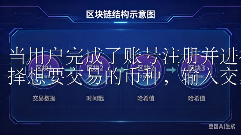 当用户完成了账号注册并进行了法币充值后，可以在交易界面选择想要交易的币种，输入交易数量，最后确认交易即可。
