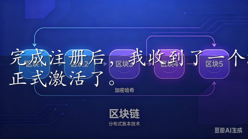 完成注册后，我收到了一个激活邮件，点击链接后，我的账户就正式激活了。
